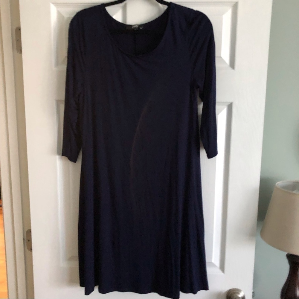 JBS Navy blue jersey knit swing dress in size L
